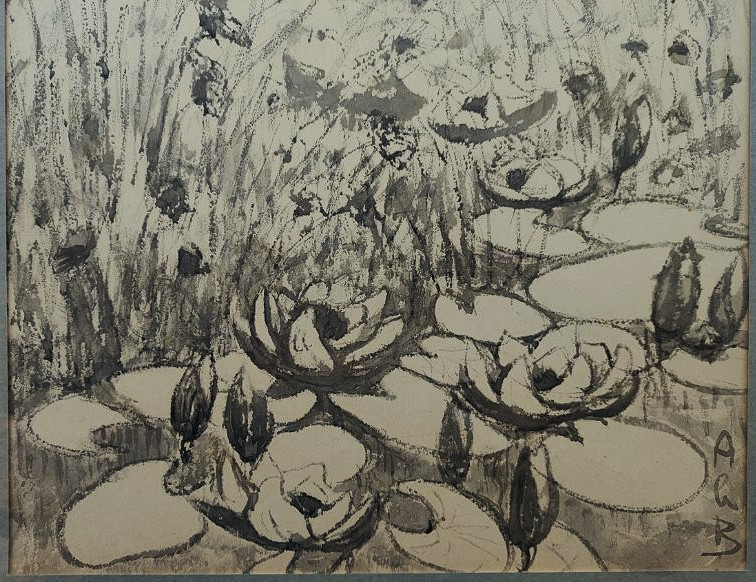Alcide Le Beau (1873-1943) Papyrus And Water Lilies Circa 1906. Breton Fauve, Japonism, Gauguin...-photo-1