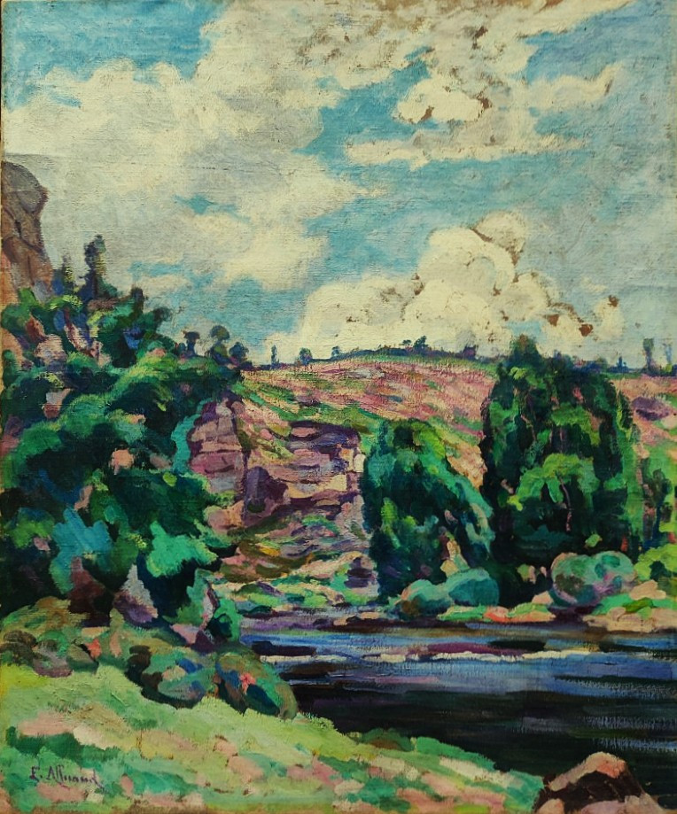 Eugène Alluaud ( 1866-1947 ) La Creuse aux Fougères ~1915. Ecole de Crozant, Guillaumin, Detroy-photo-2