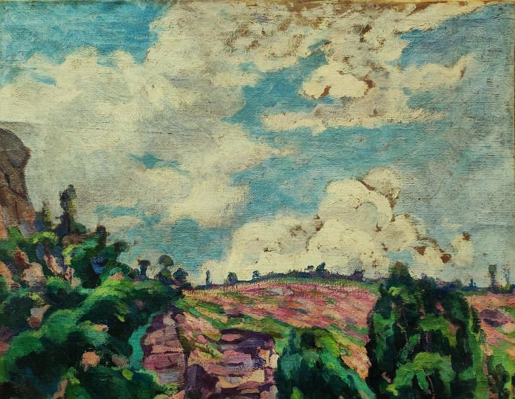 Eugène Alluaud ( 1866-1947 ) La Creuse aux Fougères ~1915. Ecole de Crozant, Guillaumin, Detroy-photo-3