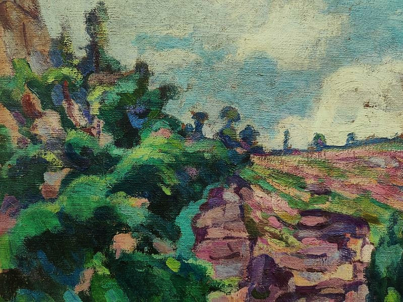 Eugène Alluaud ( 1866-1947 ) La Creuse aux Fougères ~1915. Ecole de Crozant, Guillaumin, Detroy-photo-4