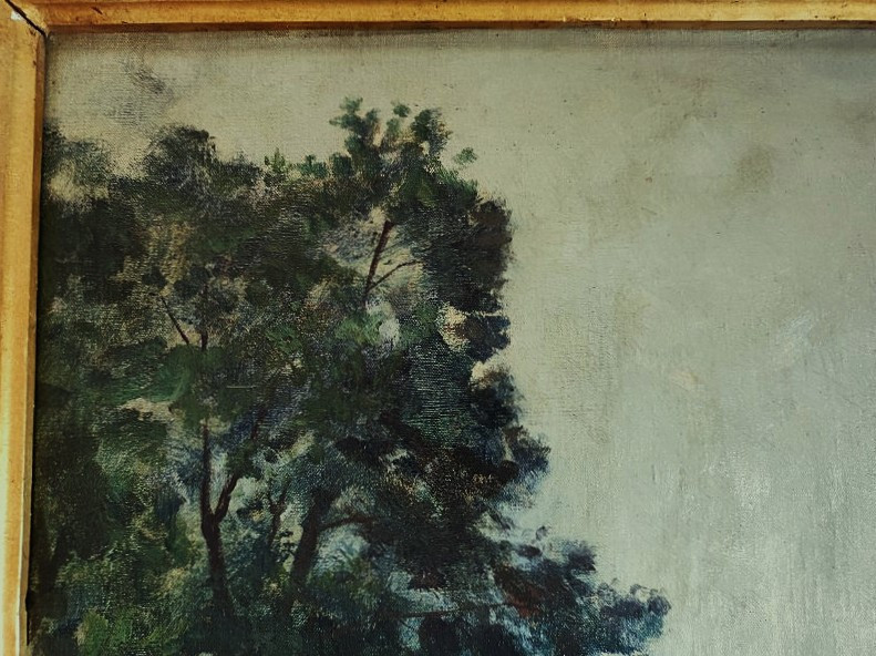 Abbé Laurent Guétal (1841-1892) Bord De Sedelle. Crozant School, Hareux, Grenoble, Dauphiné-photo-4