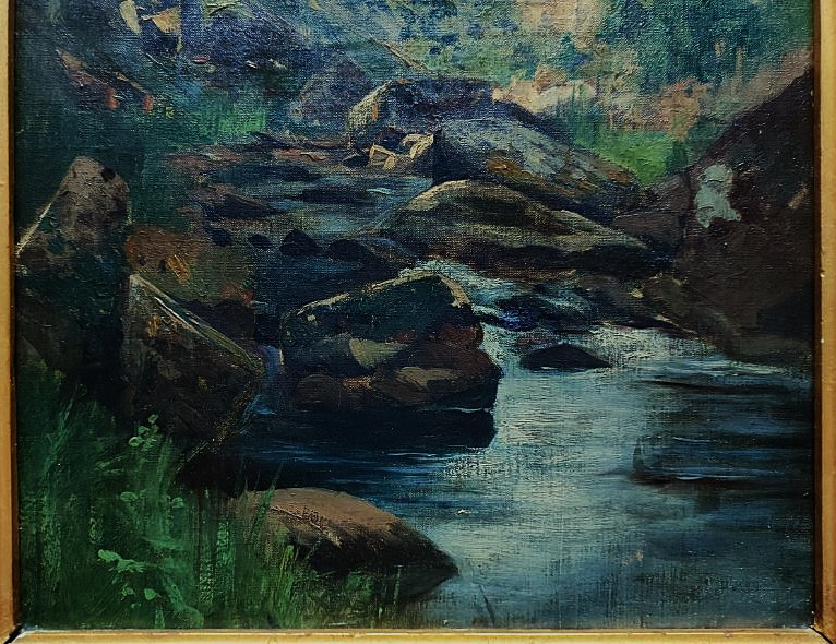 l'abbé Laurent Guétal (1841-1892) Bord de Sedelle. Ecole de Crozant, Hareux, Grenoble, Dauphiné-photo-5