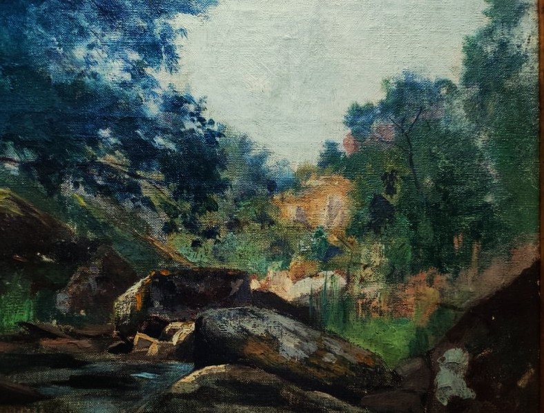 l'abbé Laurent Guétal (1841-1892) Bord de Sedelle. Ecole de Crozant, Hareux, Grenoble, Dauphiné-photo-2
