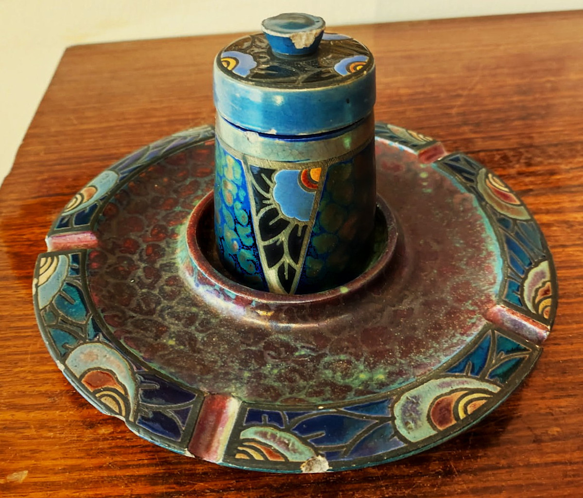 Vase décor néogrec de Pierre Almès chez BACS Golfe Juan ~1922. Barol, Ciboure, Massier Floutier-photo-8