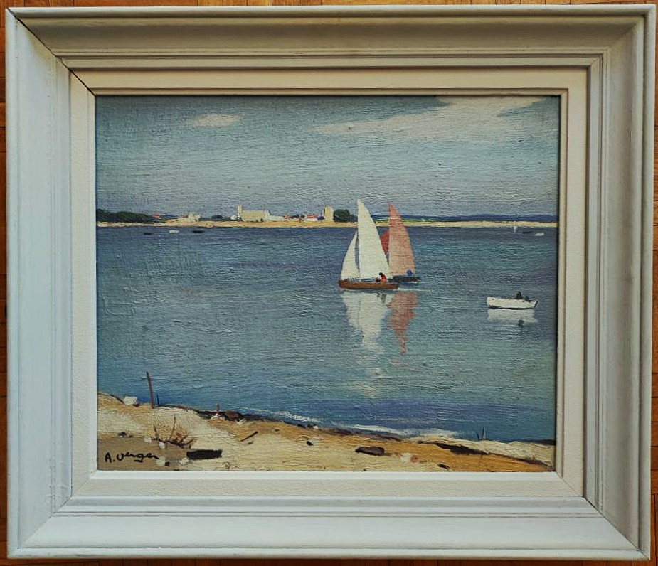 André Verger (1912-1990) La cote en Charente Maritime. Ile de Ré, Oléron, La Rochelle, Balande
