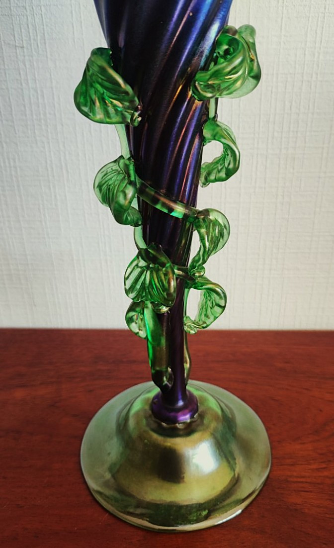 Loetz (1880-1940) Large Cobalt Vase Signed C.1900 Austria, Art Nouveau, Gallé, Daum Koenig-photo-3