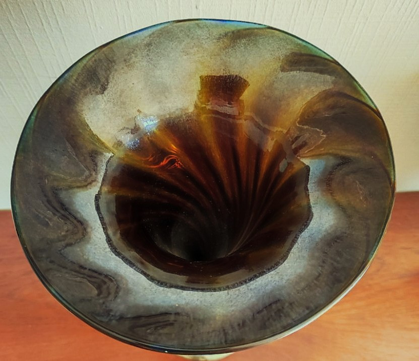 Loetz (1880-1940) Large Cobalt Vase Signed C.1900 Austria, Art Nouveau, Gallé, Daum Koenig-photo-4