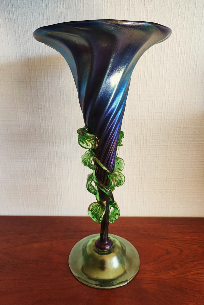 Loetz (1880-1940) Large Cobalt Vase Signed C.1900 Austria, Art Nouveau, Gallé, Daum Koenig