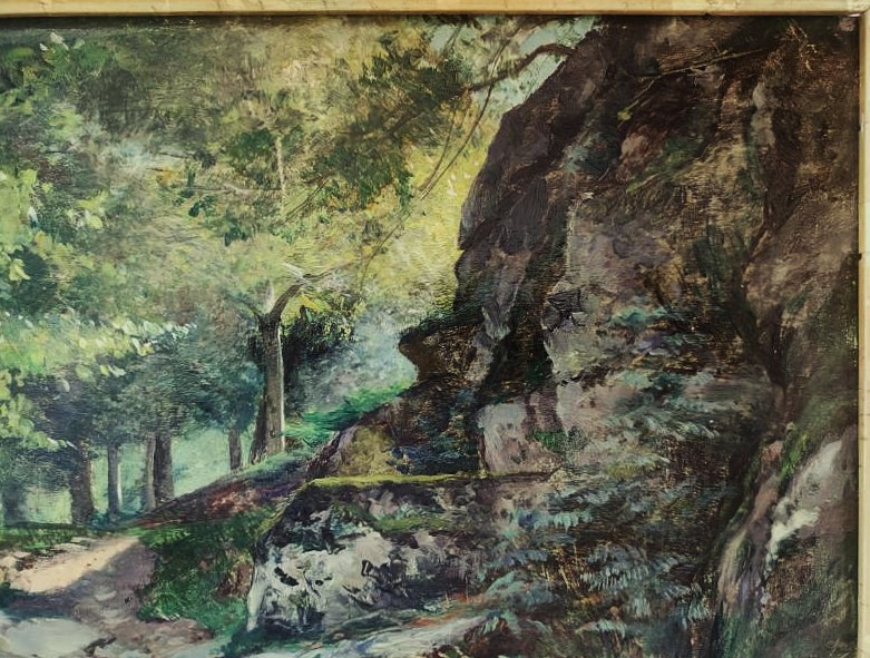 Ernest Hareux (1847-1909) Boulder, Creuse. Crozant School, Grenoble, Dauphiné, Guétal-photo-3
