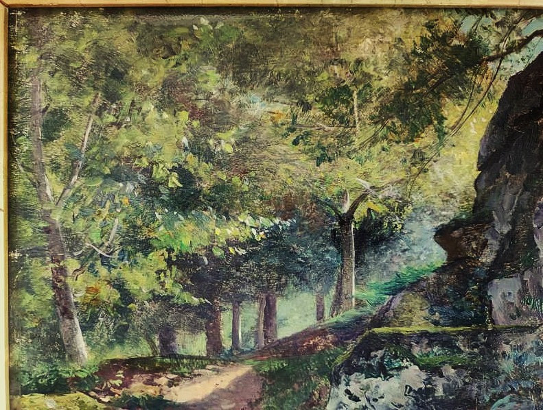 Ernest Hareux (1847-1909) Boulder, Creuse. Crozant School, Grenoble, Dauphiné, Guétal-photo-4