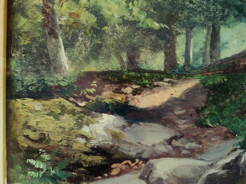 Ernest Hareux (1847-1909) Boulder, Creuse. Crozant School, Grenoble, Dauphiné, Guétal-photo-4