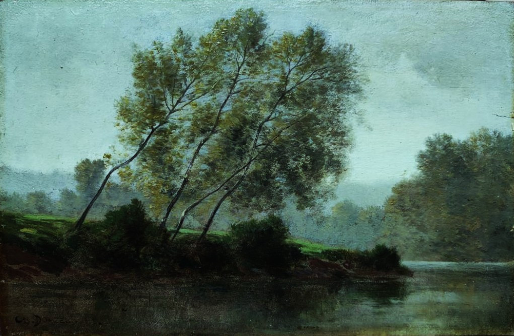 Charles Donzel (1824-1889) Bords de rivière, Creuse, Limousin. Ecole de Crozant 19ème, Corot...-photo-3