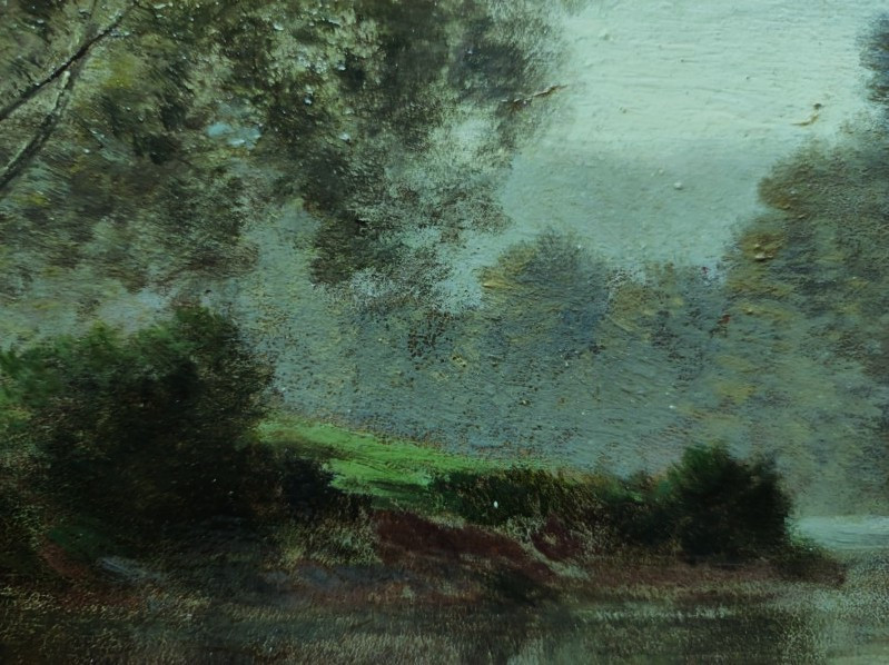 Charles Donzel (1824-1889) Bords de rivière, Creuse, Limousin. Ecole de Crozant 19ème, Corot...-photo-3