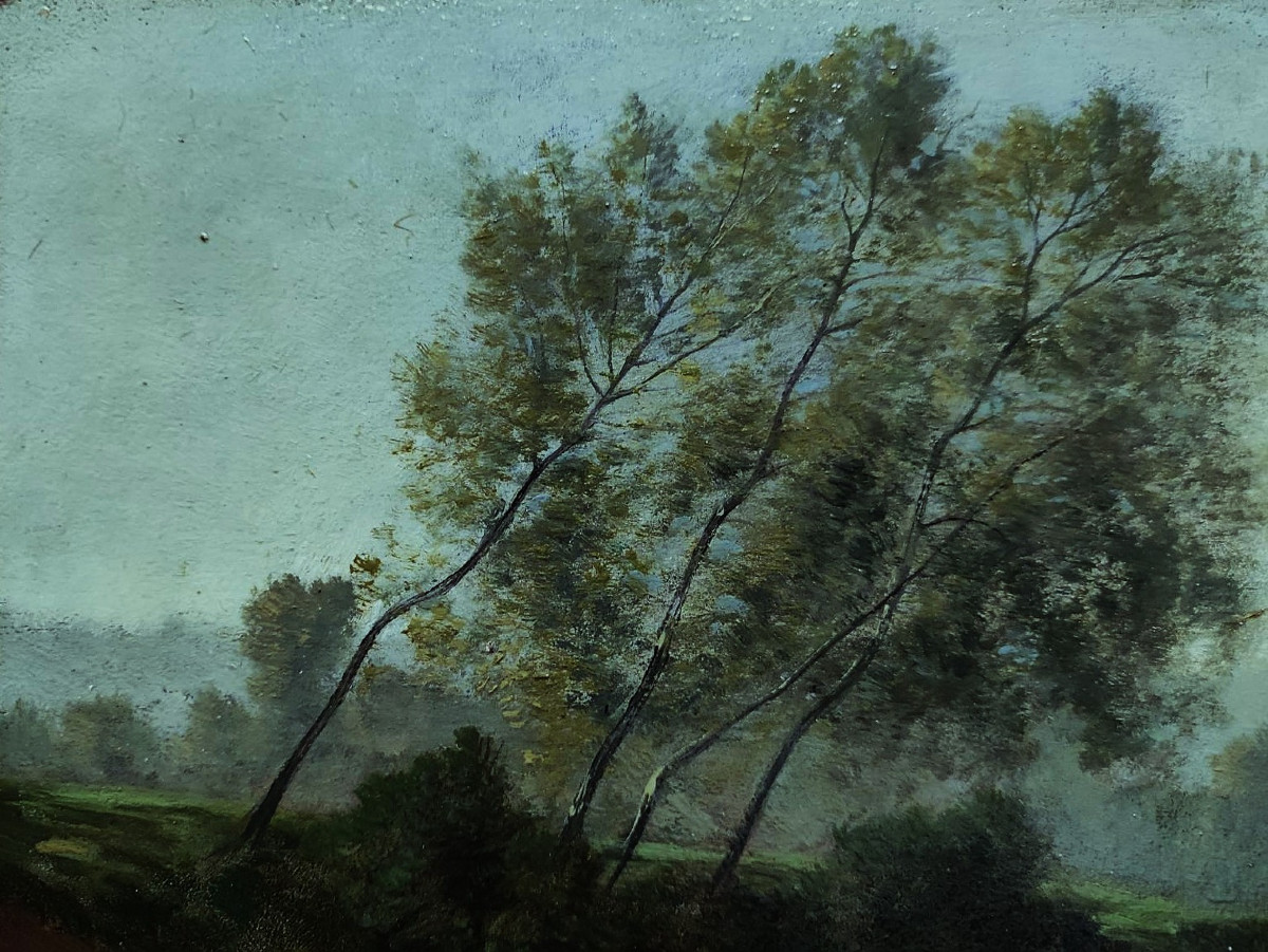 Charles Donzel (1824-1889) Bords de rivière, Creuse, Limousin. Ecole de Crozant 19ème, Corot...-photo-4