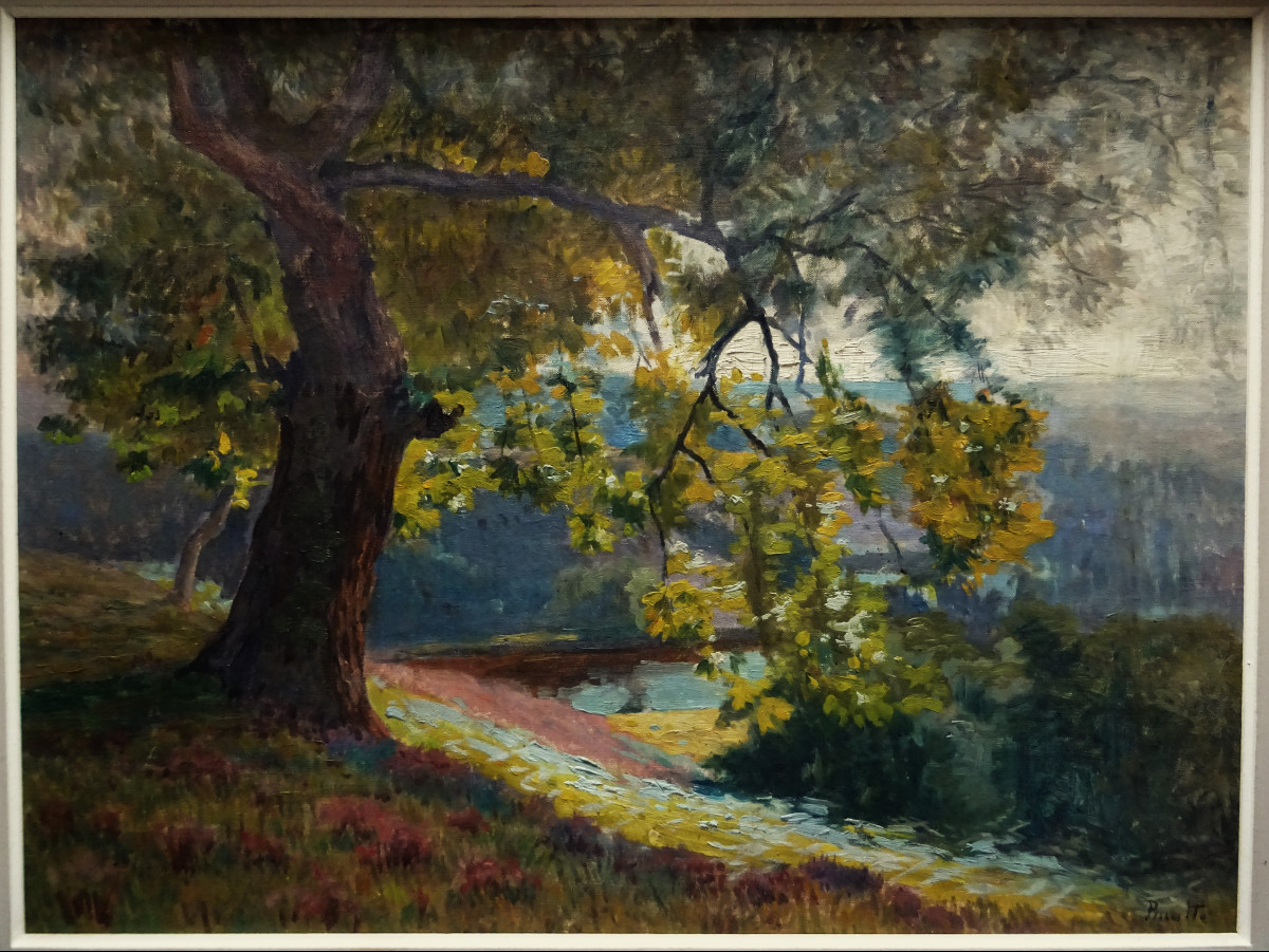 Charles Peccatte (1870-1962) Bergère et ses chèvres Creuse. Ecoles de Crozant + Nancy, Baccarat-photo-8