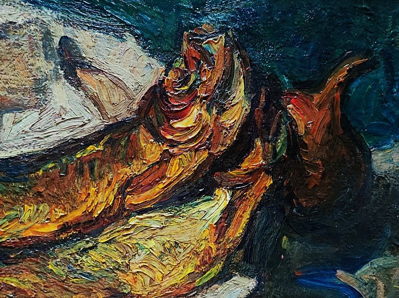 Marcel Arnaud (1877-1956) Still Life With Fish. Ecole Provençale, Aix En Provence, Cézanne-photo-4