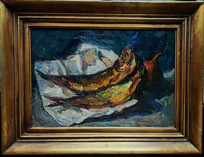 Marcel Arnaud (1877-1956) Still Life With Fish. Ecole Provençale, Aix En Provence, Cézanne