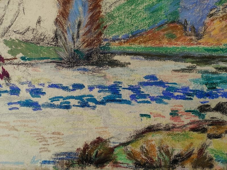 Armand Guillaumin (1841-1927) The Genetin Dam / Creuse. Crozant School, Impressionist-photo-2