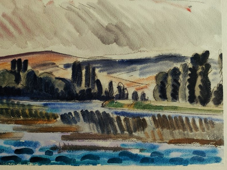 Louis Neillot (1898-1973) La Seine à Trévoux 09/ 1933. Fauve, Valtat, Auvergne, Vichy, Allier.-photo-3