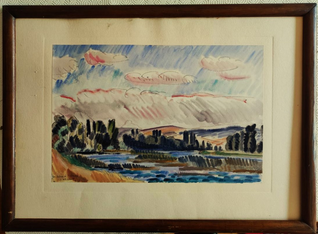 Louis Neillot (1898-1973) La Seine à Trévoux 09/ 1933. Fauve, Valtat, Auvergne, Vichy, Allier.