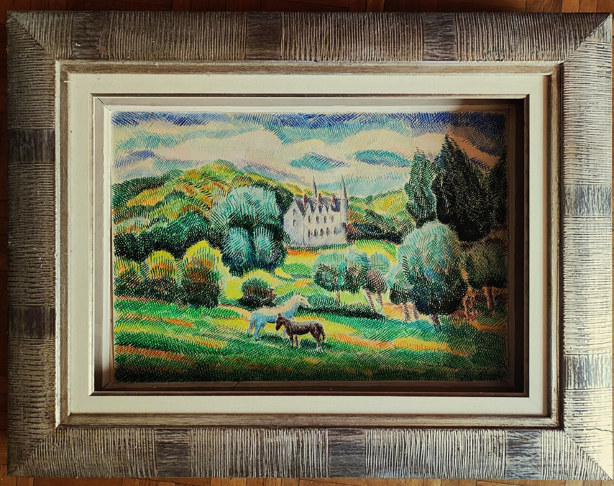 Pierre De Belay (1890-1947) Château De Pipriac, Brittany 1942. Quimper, Brest, Jacob Treilliste-photo-2