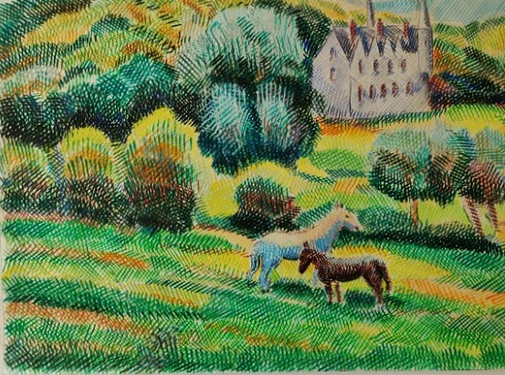 Pierre De Belay (1890-1947) Château De Pipriac, Brittany 1942. Quimper, Brest, Jacob Treilliste-photo-3