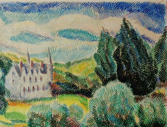 Pierre De Belay (1890-1947) Château De Pipriac, Brittany 1942. Quimper, Brest, Jacob Treilliste-photo-5