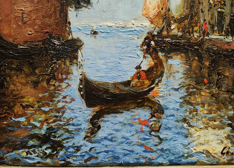 Albert Ferdinand Duprat (1882-1974) Vue animée de Venise ~1920. Italie, Duvieux, Ziem, Bouvard-photo-3