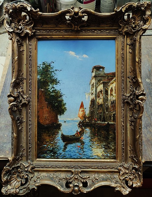 Albert Ferdinand Duprat (1882-1974) Vue animée de Venise ~1920. Italie, Duvieux, Ziem, Bouvard
