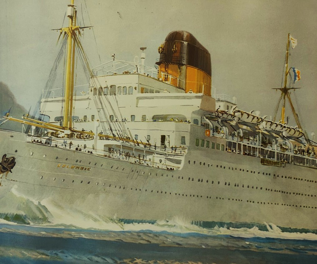 Marin-marie (1901-1987) Colombia For The C.g.t. Lithograph Poster. Painter For The Navy-photo-3