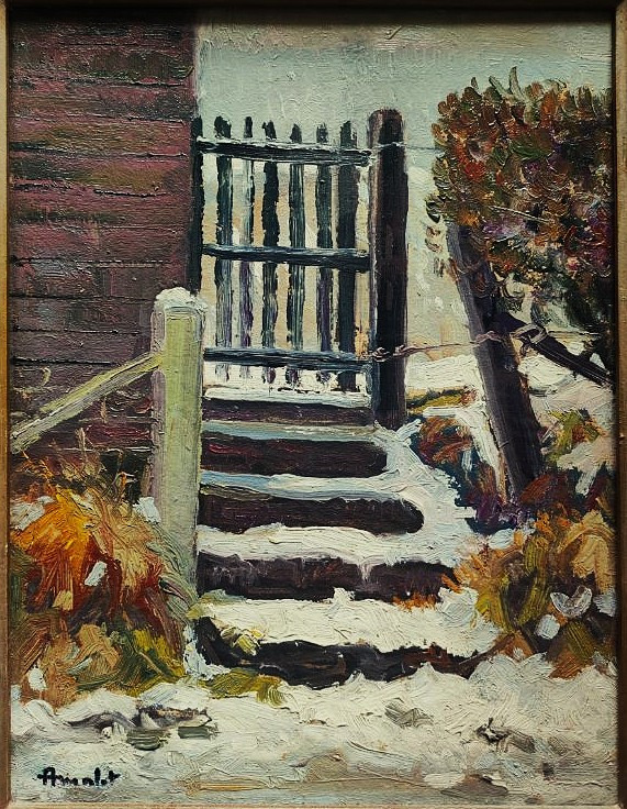 Albert Malet (1912-1986) Snow In Gouville. Rouen School, Manche, Pinchon, Delattre, Marquet-photo-2