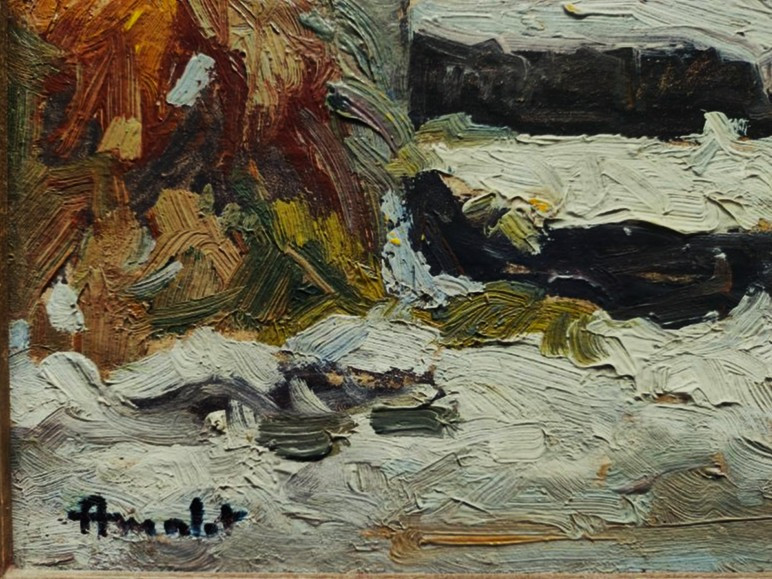 Albert Malet (1912-1986) Snow In Gouville. Rouen School, Manche, Pinchon, Delattre, Marquet-photo-5