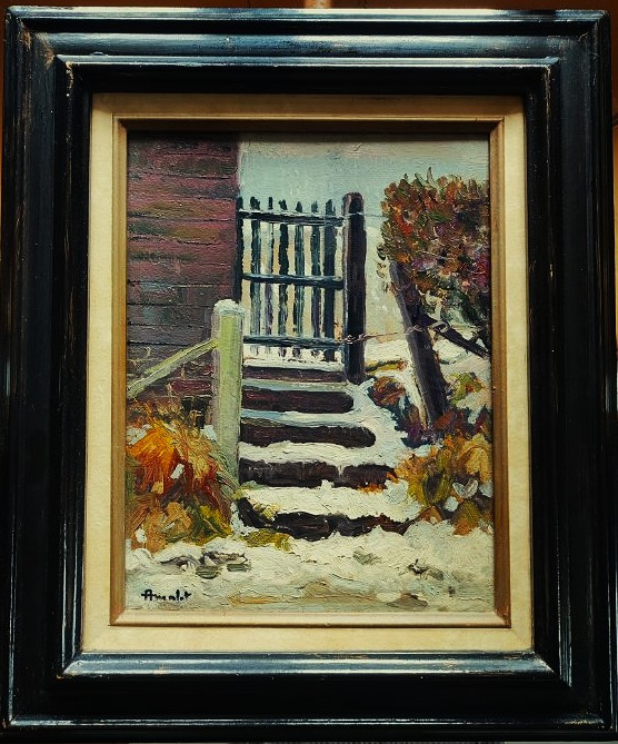 Albert Malet (1912-1986) Snow In Gouville. Rouen School, Manche, Pinchon, Delattre, Marquet