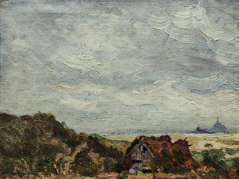 Pozier Jacinthe (1844-1915) Mont Saint-michel Coastline. Pont-aven School, Brittany, Moret-photo-3