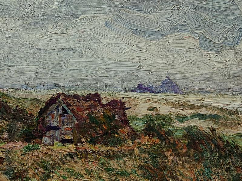 Pozier Jacinthe (1844-1915) Mont Saint-michel Coastline. Pont-aven School, Brittany, Moret-photo-4