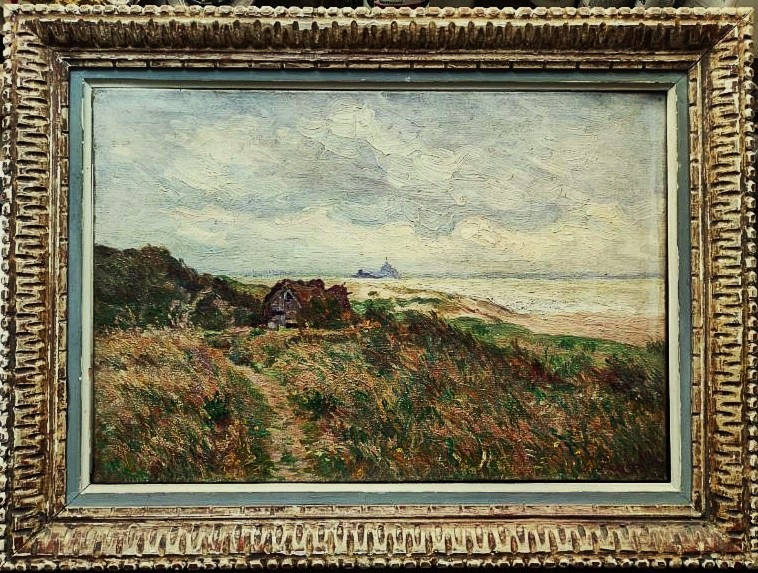 POZIER Jacinthe (1844-1915) Bord de côte Mont Saint-Michel. Ecole de Pont-Aven, Bretagne, Moret