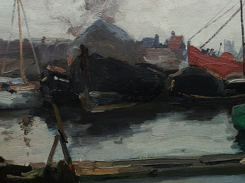 Gaston Haustrate (1878-1949) Port In Belgium 1906, Ostende.belgian Painter , Bruxelles, Claus..-photo-6