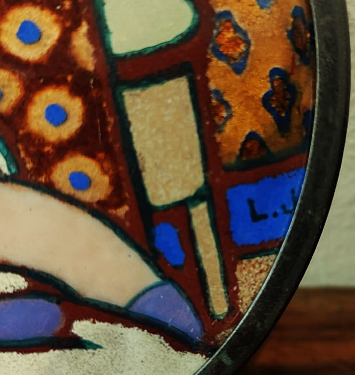 Léon Jouhaud (1874-1950) Léontine Se Coiffant ~1913, Limoges Enamel. Rouart, Bichet, Crozant-photo-4
