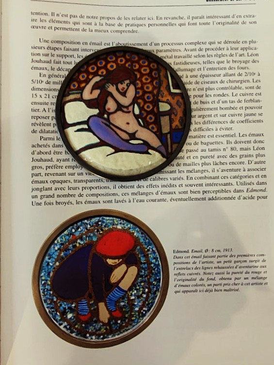 Léon Jouhaud (1874-1950) Léontine Se Coiffant ~1913, Limoges Enamel. Rouart, Bichet, Crozant-photo-7