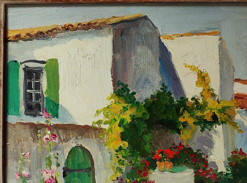Raymond Enard ( 1902-1982) Venelle Fleurie Ile De Ré Ars. Charentaise School, Suire, La Rochelle-photo-3