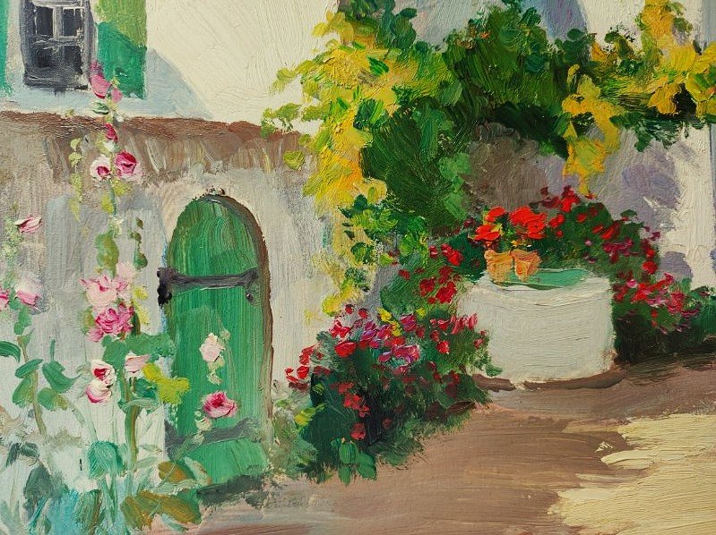 Raymond Enard ( 1902-1982) Venelle Fleurie Ile De Ré Ars. Charentaise School, Suire, La Rochelle-photo-4