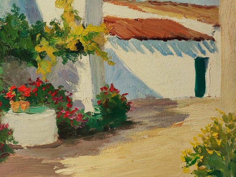 Raymond Enard ( 1902-1982) Venelle Fleurie Ile De Ré Ars. Charentaise School, Suire, La Rochelle-photo-5