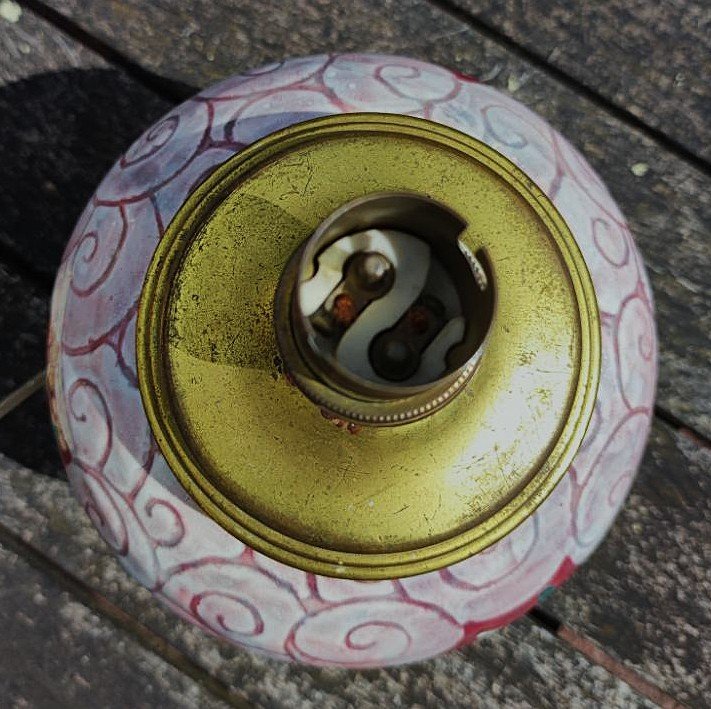Edouard Cazaux (1889-1974) Lamp Base Circa 1935/40 With Antelope Design. Mayodon, Netherlands-photo-3