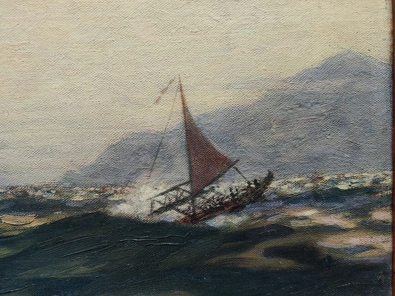 Alexandre Brun (1853-1941) Frégate, Marseille. Marine, Sailboat,bracquemond, Cabanel, Monticelli-photo-4