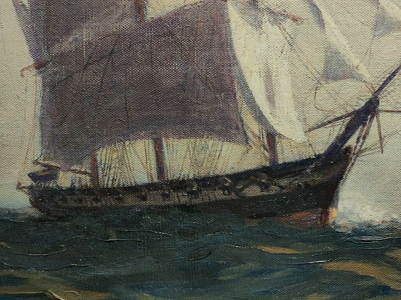 Alexandre Brun (1853-1941) Frégate, Marseille. Marine, Sailboat,bracquemond, Cabanel, Monticelli-photo-5