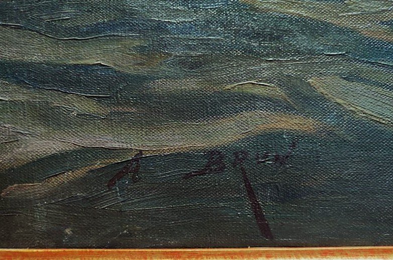 Alexandre Brun (1853-1941) Frégate, Marseille. Marine, Sailboat,bracquemond, Cabanel, Monticelli-photo-7