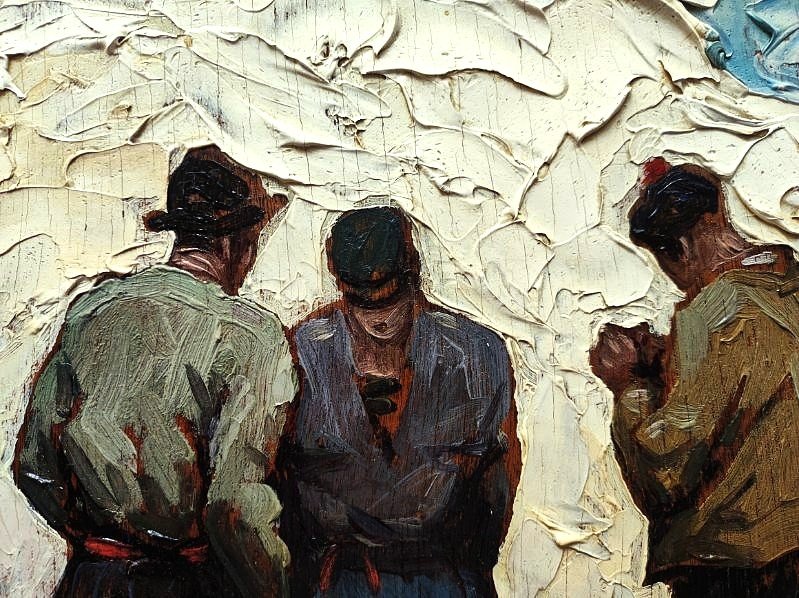 Gustave Vidal (1895–1966) Fishermen In The Mediterranean. Provençal School, Avignon, Marseille, 1913-photo-1