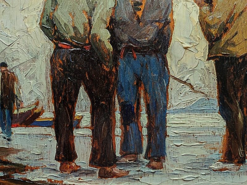 Gustave Vidal (1895–1966) Fishermen In The Mediterranean. Provençal School, Avignon, Marseille, 1913-photo-6