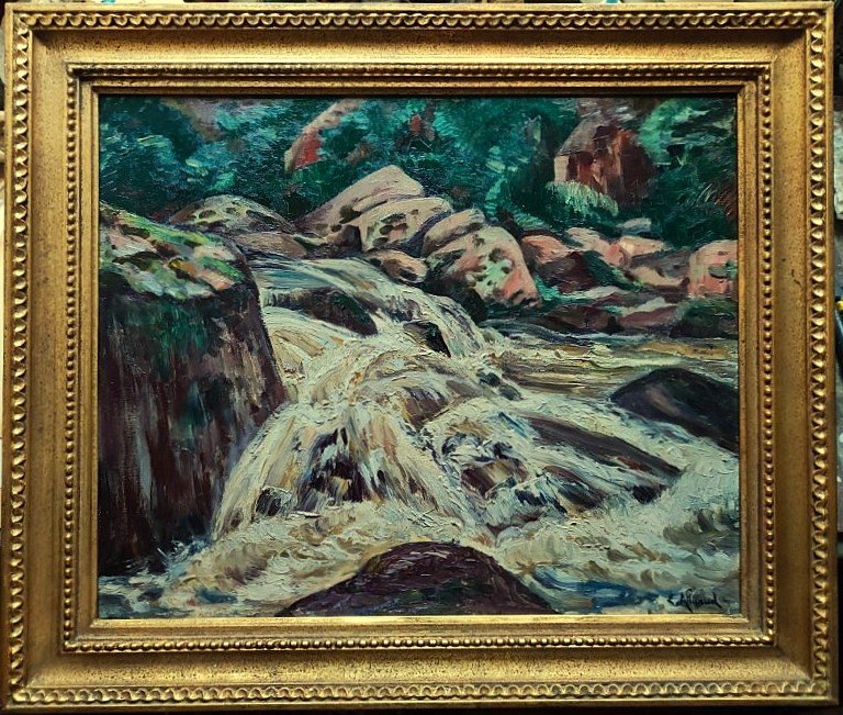 Eugène Alluaud ( 1866-1947 ) Crue sur la Sedelle. Sabbagh, Crozant, Guillaumin, Limoges, Detroy-photo-2