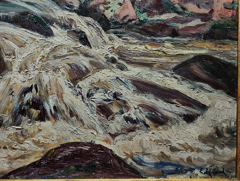 Eugène Alluaud (1866–1947) Flood On The Sedelle. School Of Crozant, Guillaumin, Limoges, Detroy-photo-1